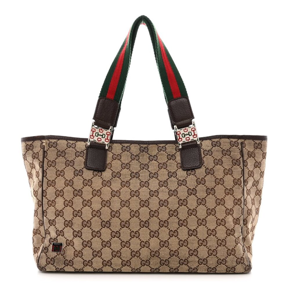 AUTHENTIC GUCCI Monogram Canvas Tote Bag